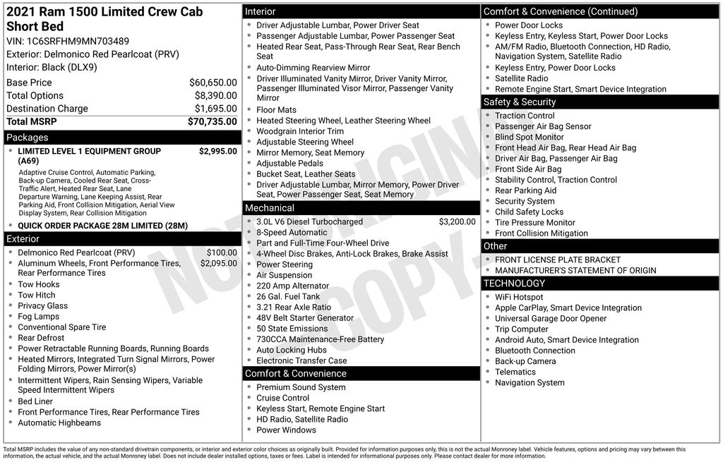 2021 RAM 1500 Limited 4x4 Crew Cab 5'7's photo