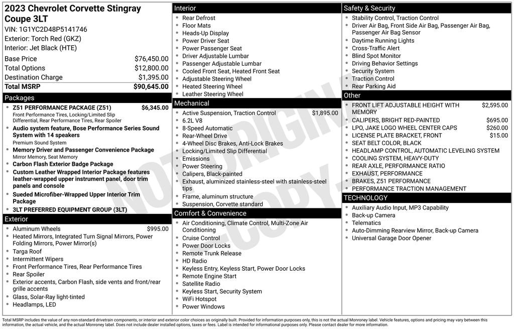2023 Chevrolet Corvette Stingray Coupe 3LT's photo