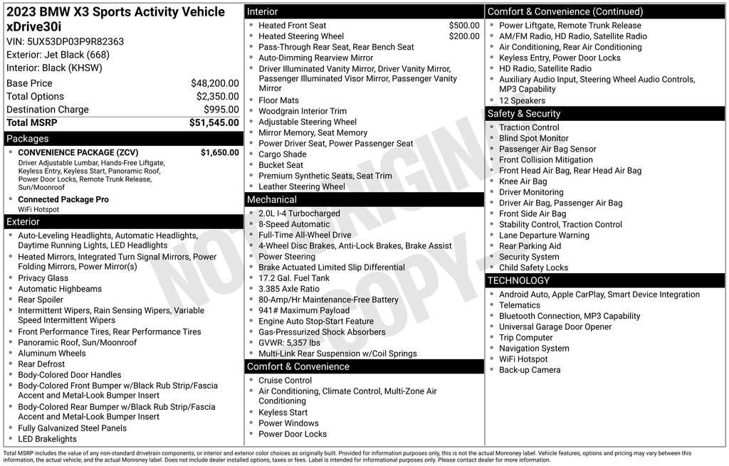 2023 BMW X3 xDrive30i's photo
