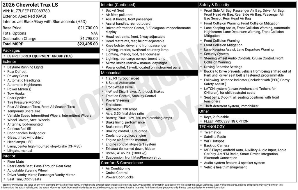 Used 2026 Chevrolet Trax LS SUV