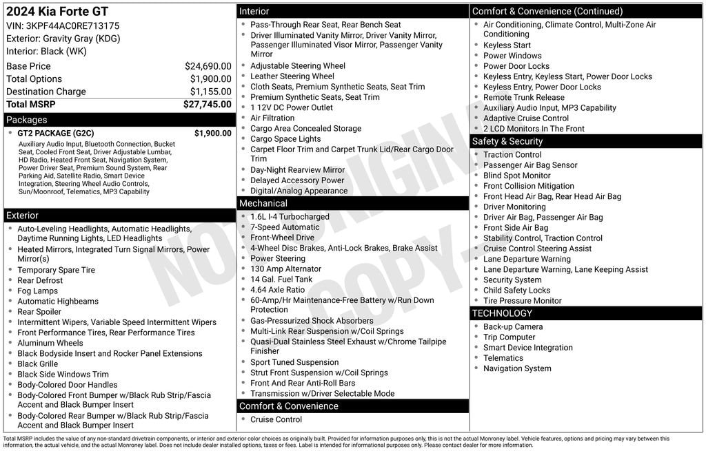 2024 Kia Forte GT DCT's photo