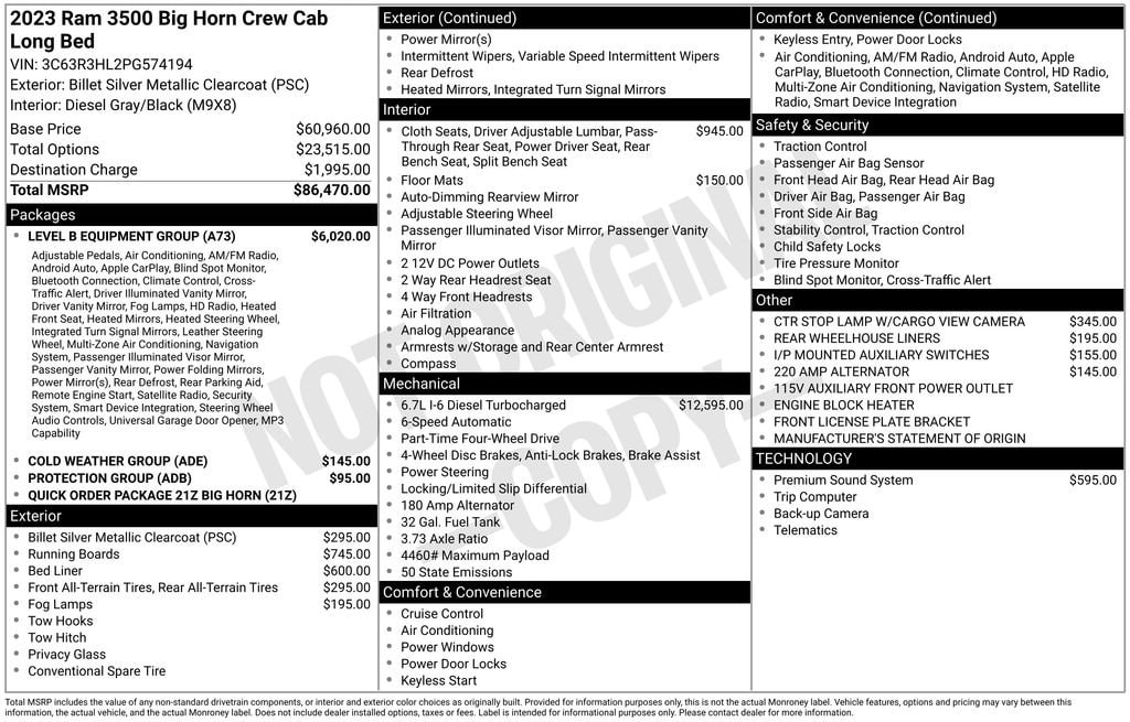 Used 2023 Ram 3500 Big Horn