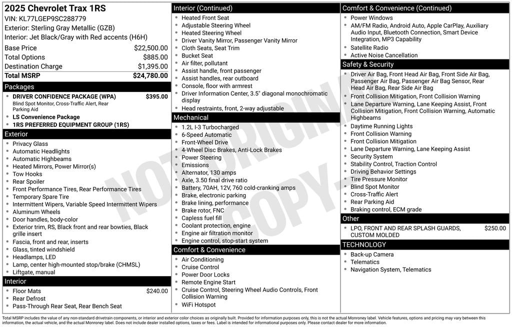 Certified 2025 Chevrolet Trax 1RS SUV