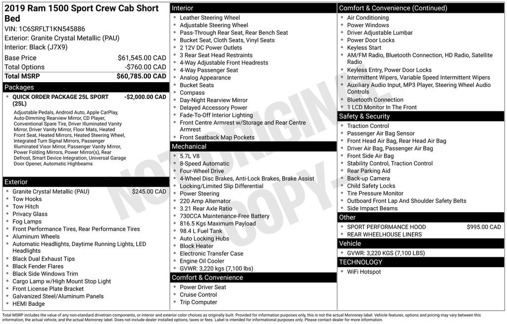 Used 2019 Ram 1500 Rebel