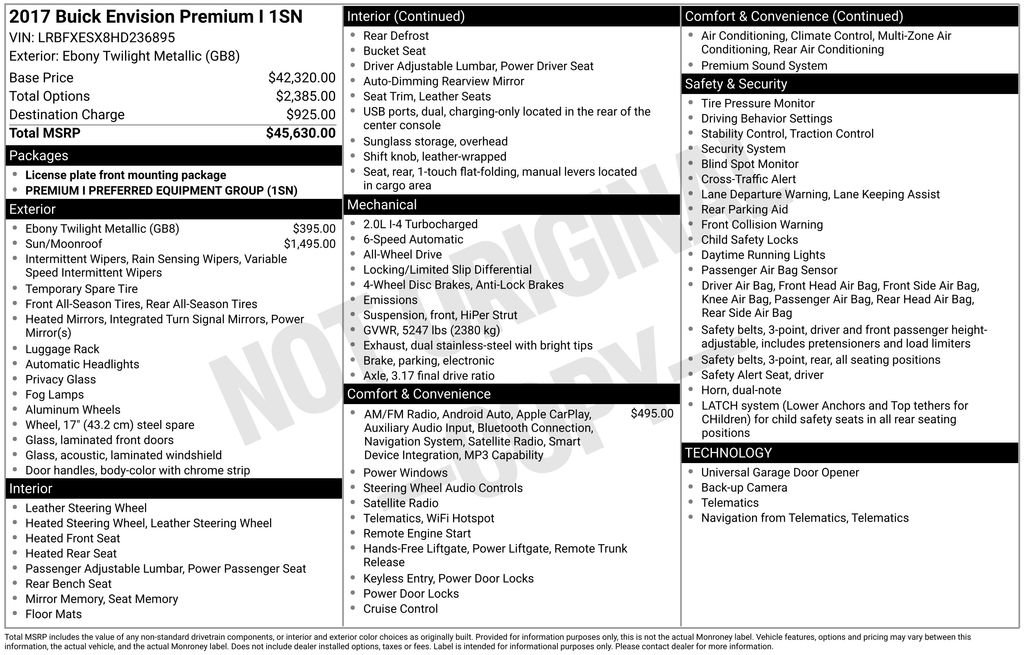 2017 Buick Envision Premium I AWD's photo