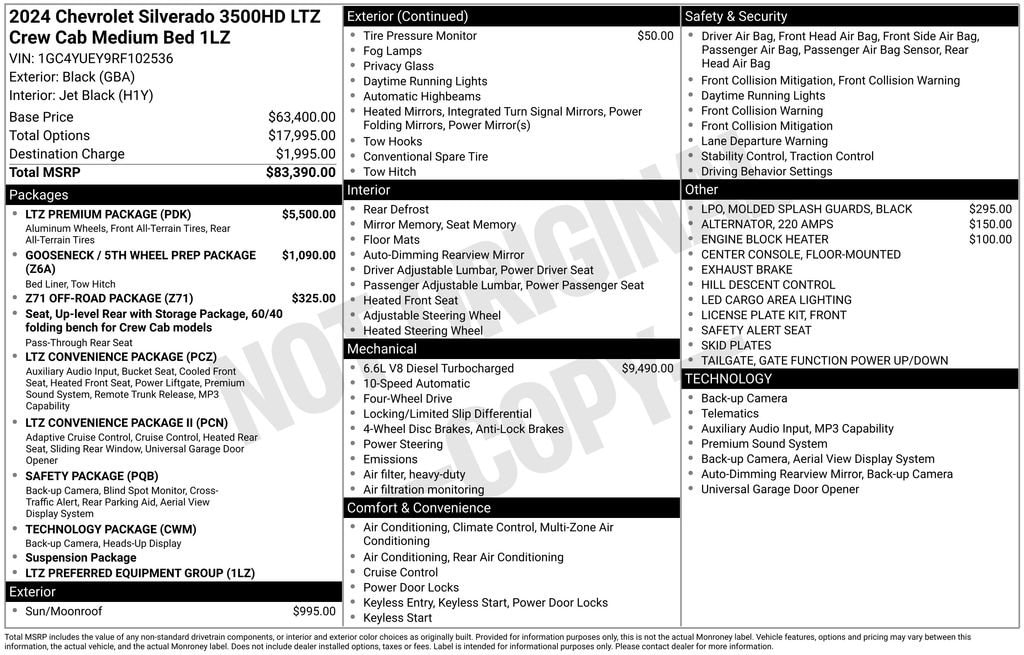 2024 Chevrolet Silverado HD LTZ 4WD Crew Cab Standard Box SRW's photo