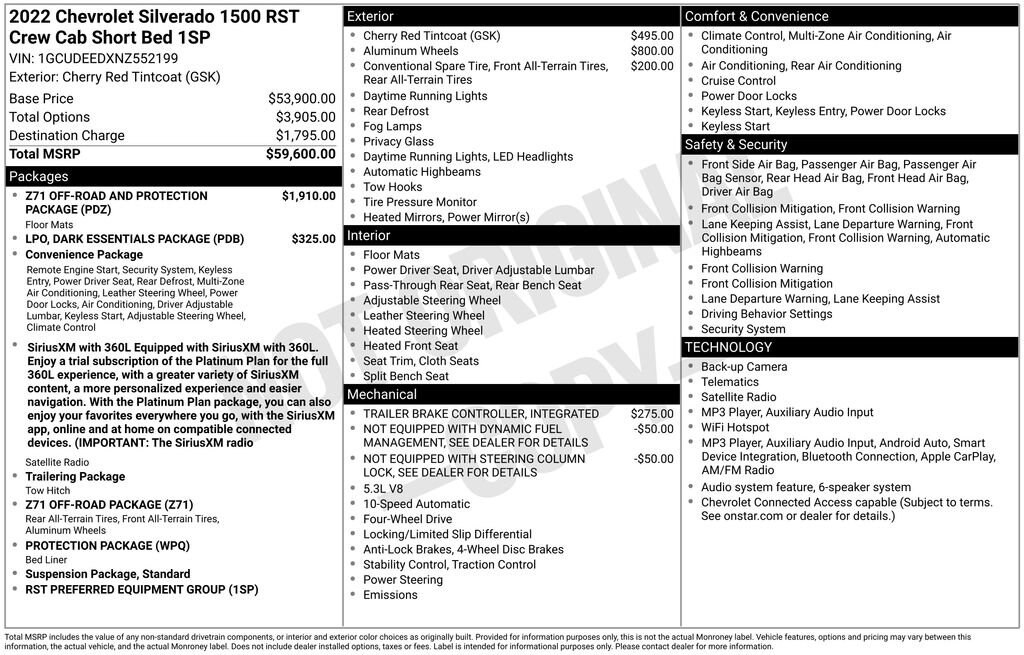 Used 2022 Chevrolet Silverado 1500 RST Truck
