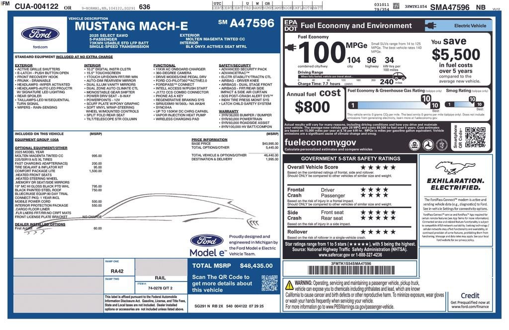 2025 Ford Mustang-Mach-e Select's photo
