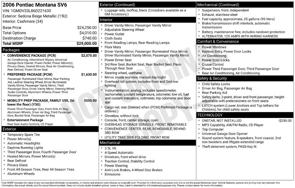 2006 Pontiac Montana