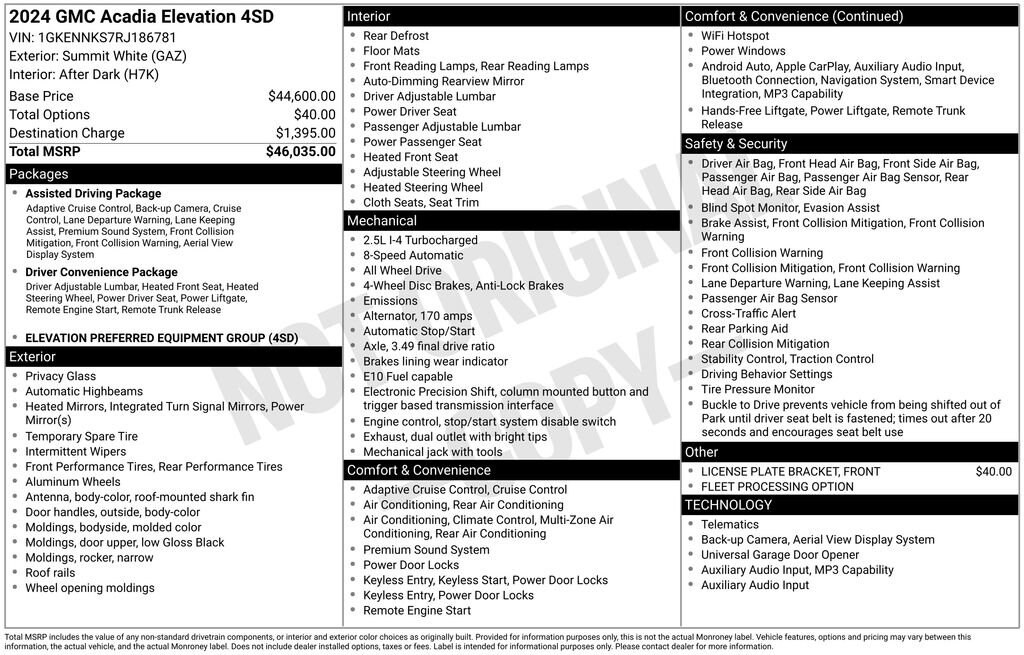 Used 2024 GMC Acadia Elevation SUV