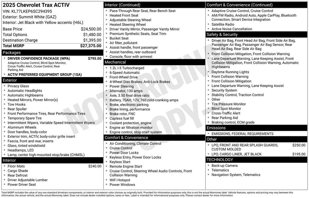 New 2025 Chevrolet Trax Activ SUV