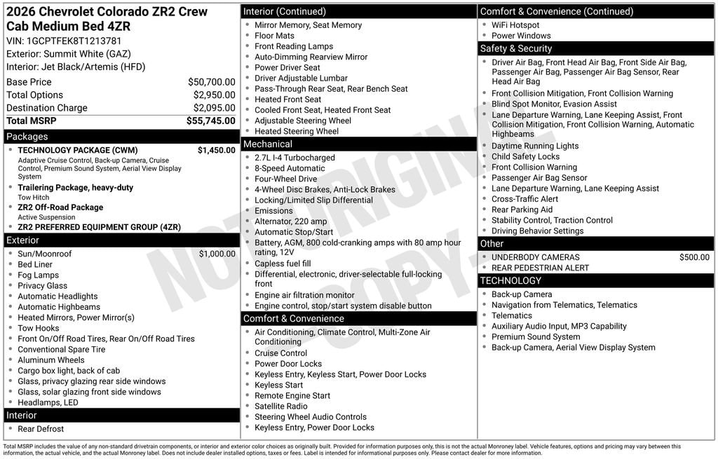 2026 Chevrolet Colorado ZR2 4WD's photo