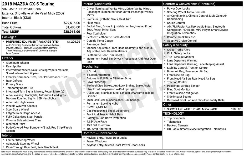 Used 2018 Mazda CX-5 Touring