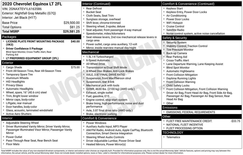 Used 2020 Chevrolet Equinox LT SUV
