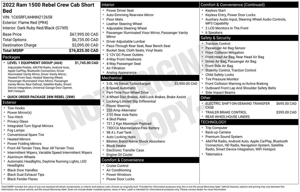 2022 RAM 1500 Rebel Crew Cab 4x4 5'7" Box's photo