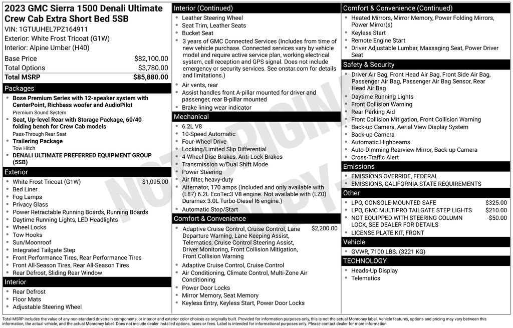 Used 2023 GMC Sierra 1500 Denali Ultimate Truck