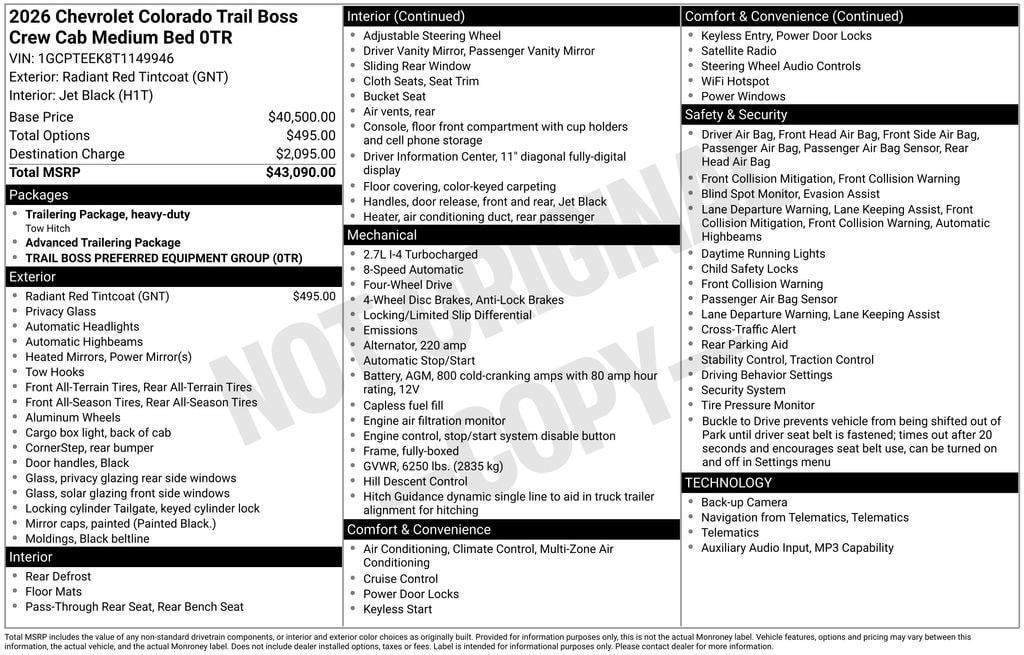 2026 Chevrolet Colorado Trail Boss 4WD's photo