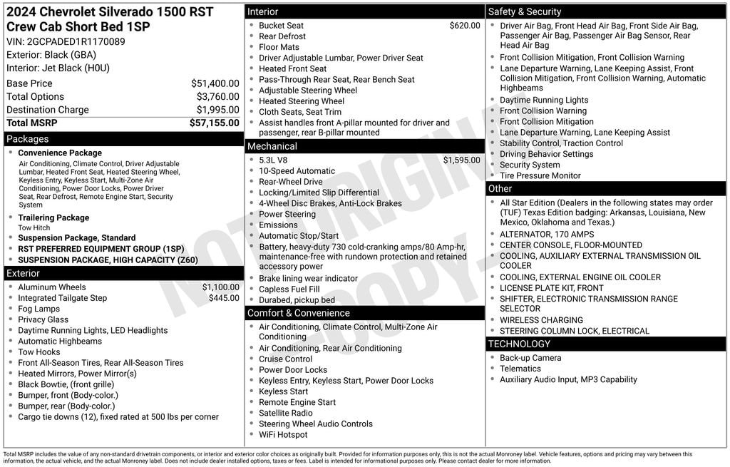 Used 2024 Chevrolet Silverado 1500 RST Truck