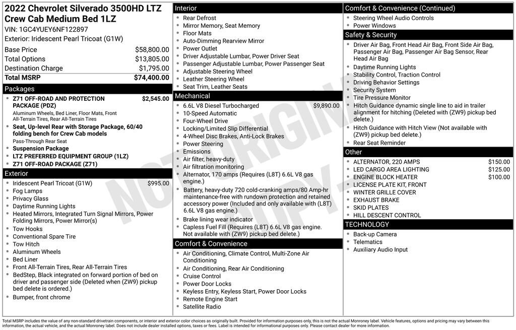 Used 2022 Chevrolet Silverado 3500 HD LTZ Truck