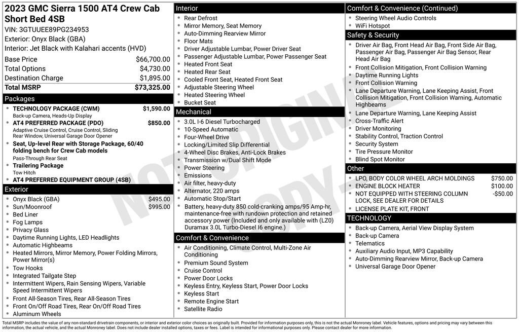 Used 2023 GMC Sierra 1500 AT4 Truck