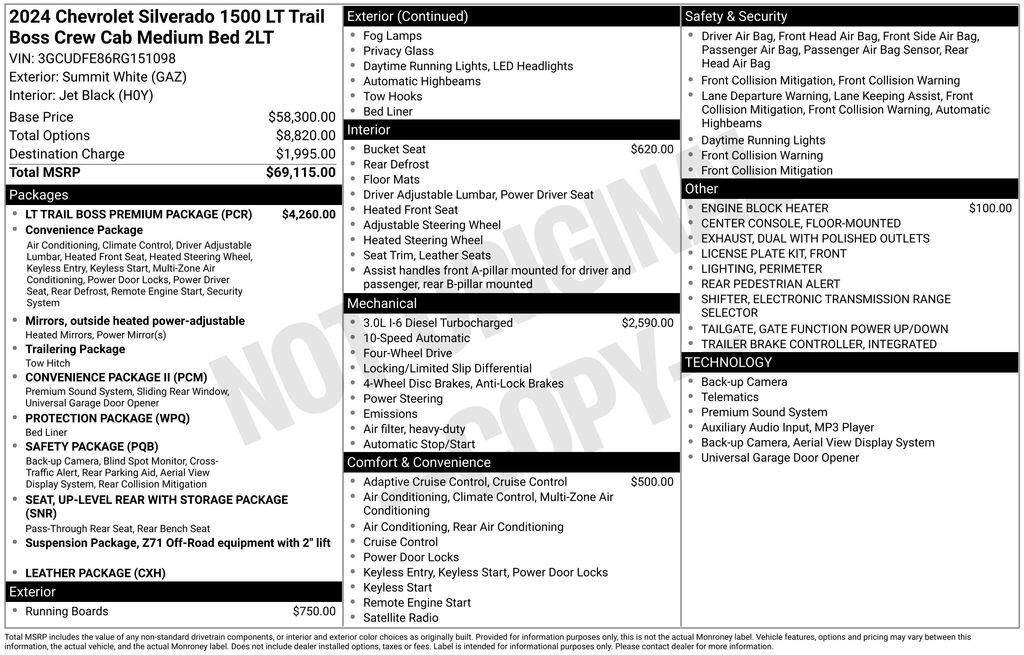 Used 2024 Chevrolet Silverado 1500 LT Trail Boss Truck