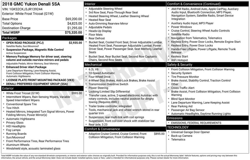 Used 2018 GMC Yukon Denali SUV