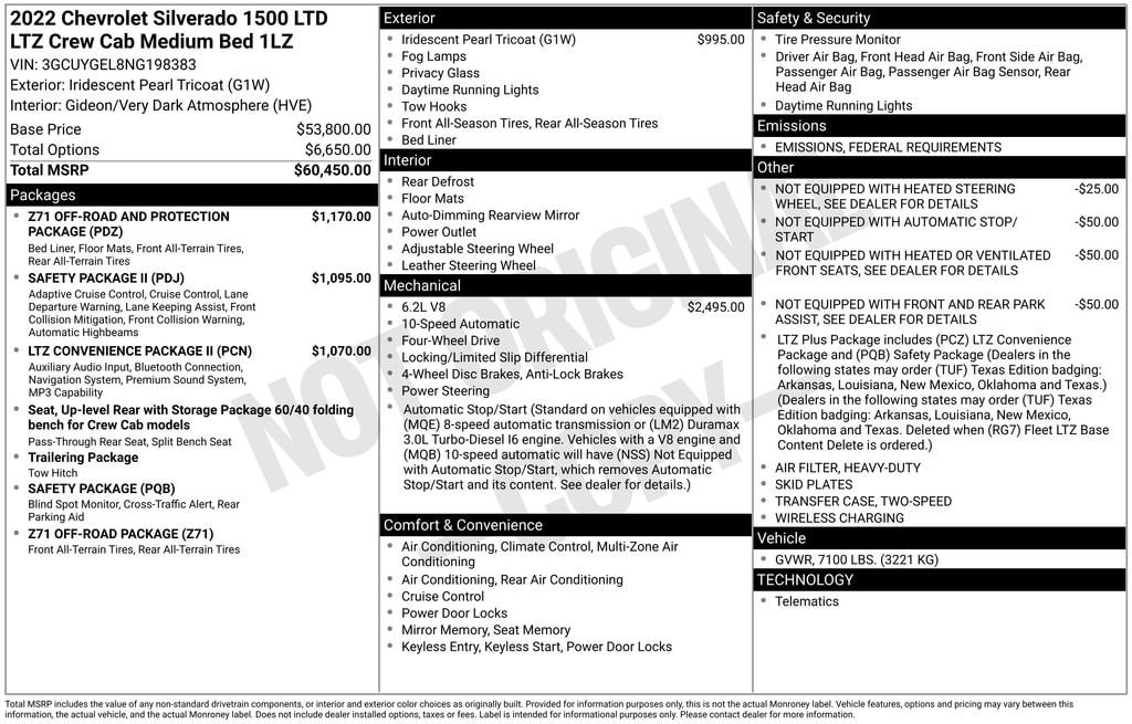 Used 2022 Chevrolet Silverado 1500 LTD LTZ Truck