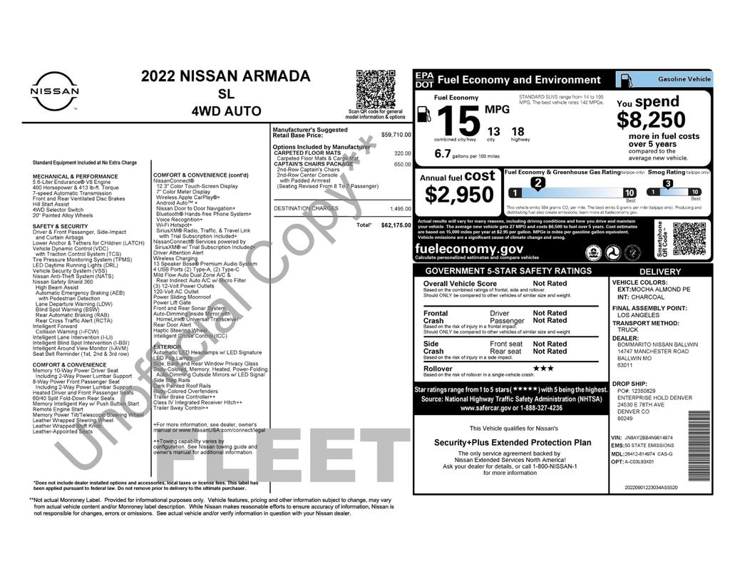 Used 2022 Nissan Armada SL SUV