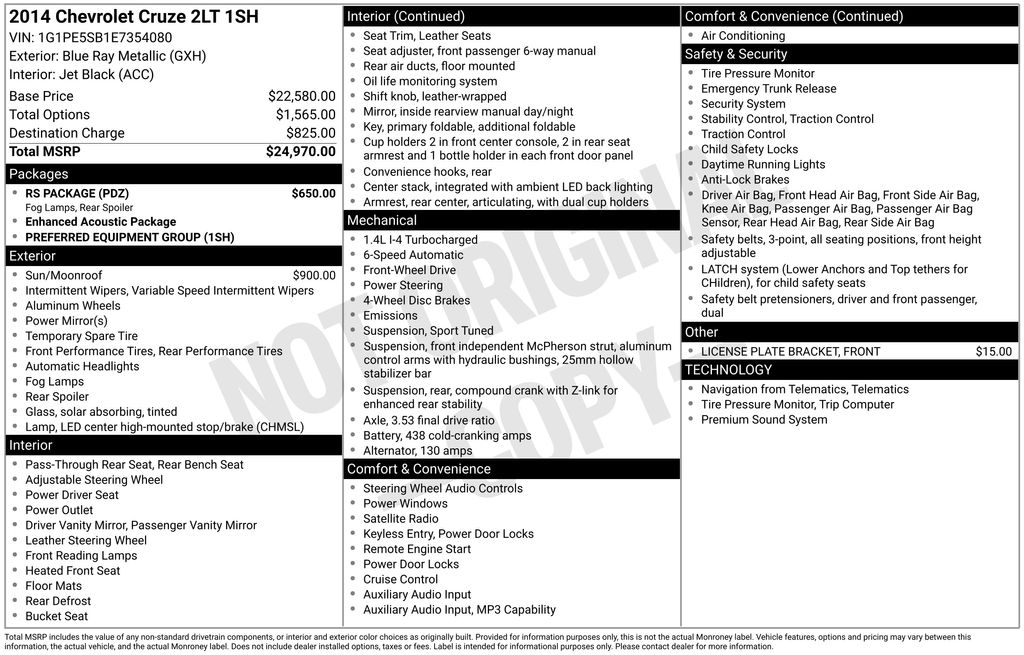 2014 Chevrolet Cruze 2LT Auto's photo