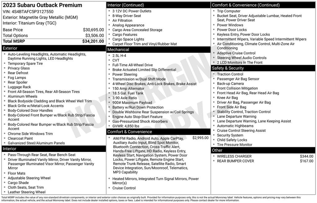 Used 2023 Subaru Outback Premium SUV