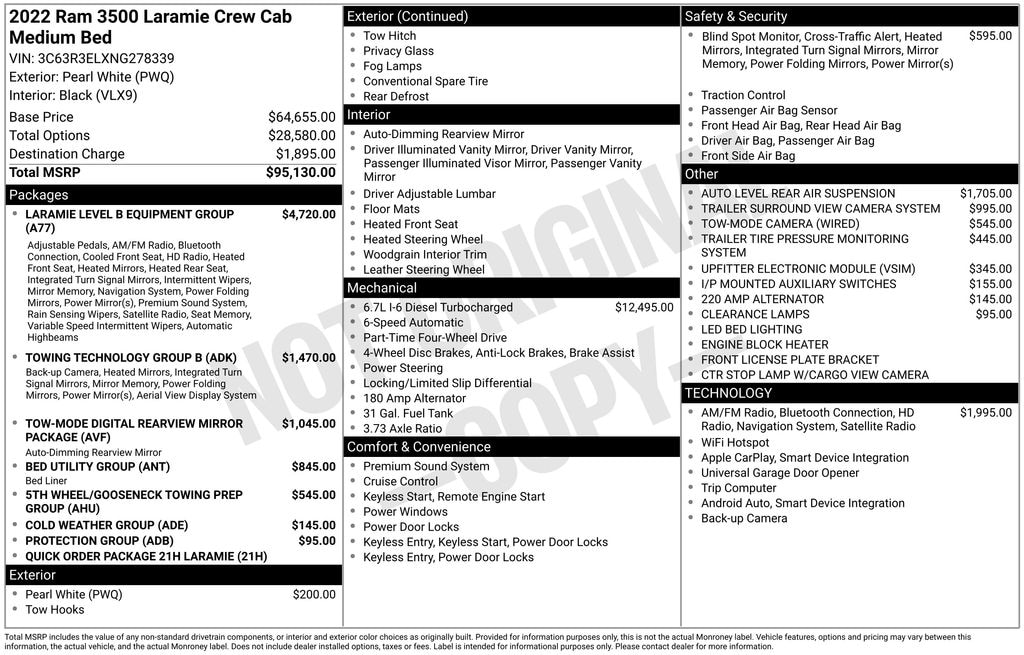 Used 2022 Ram 3500 Laramie Truck Crew Cab