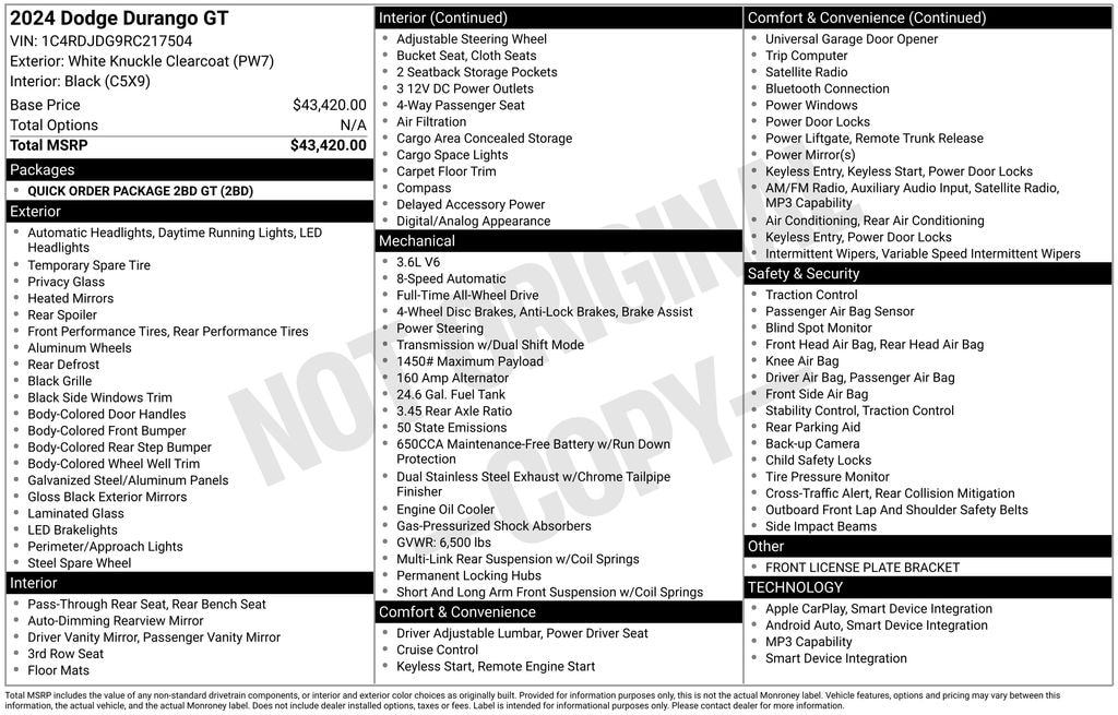 Used 2024 Dodge Durango GT SUV