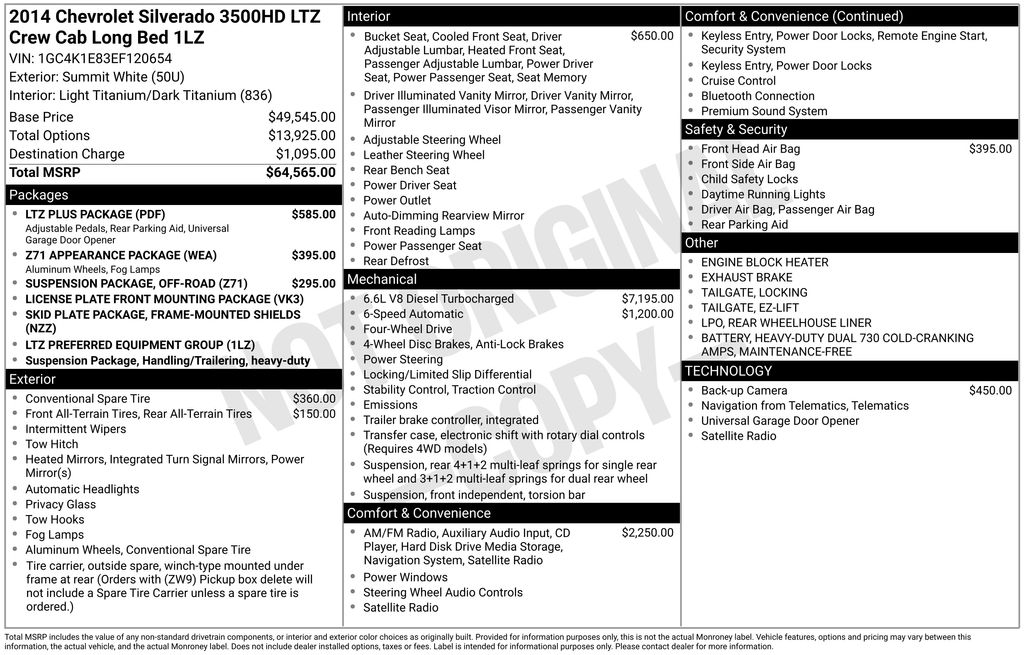 2014 Chevrolet Silverado HD LTZ 4WD Crew Cab SWB SRW's photo