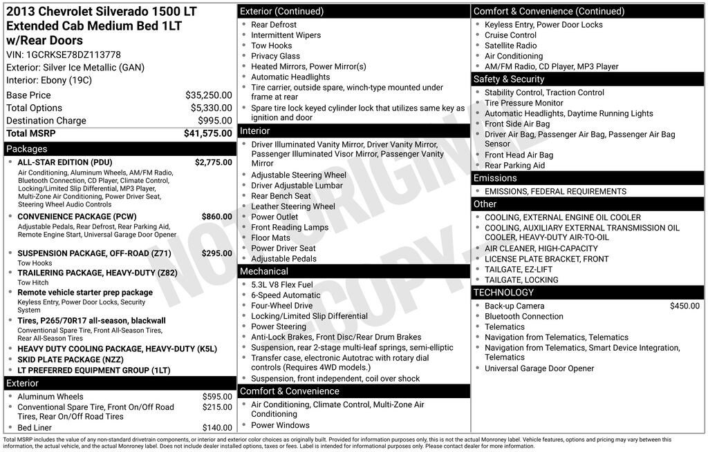 Used 2013 Chevrolet Silverado 1500 LT Truck Extended Cab