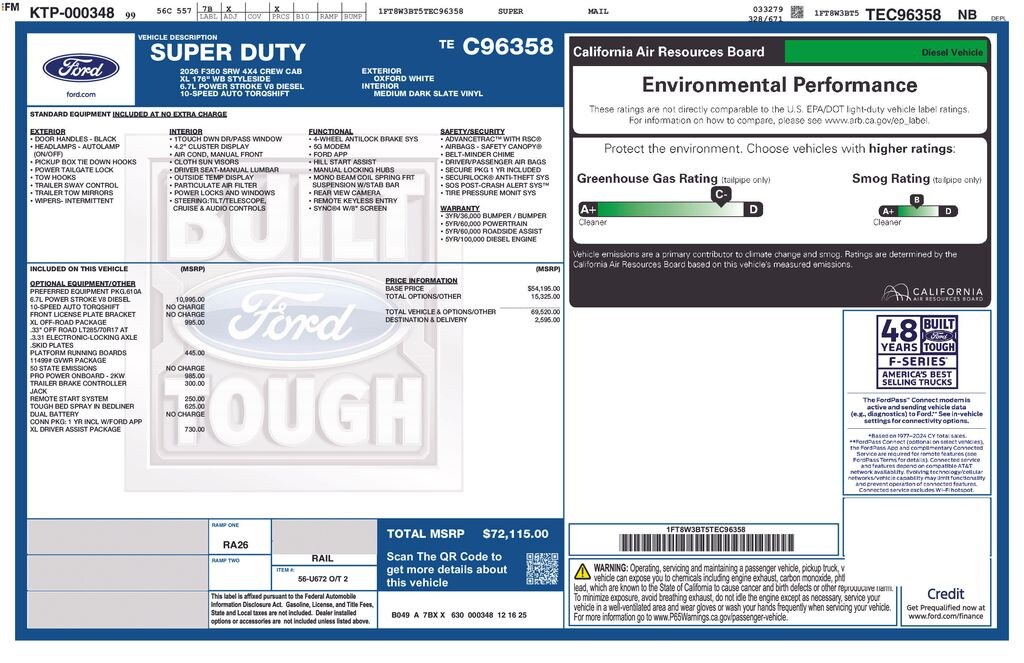 New 2026 Ford F-350 Truck Crew Cab