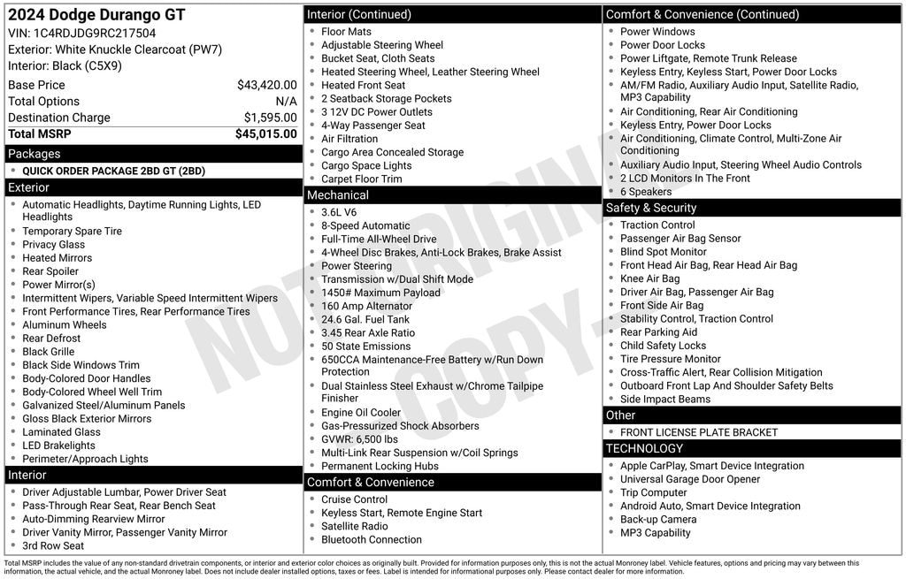 Used 2024 Dodge Durango GT SUV