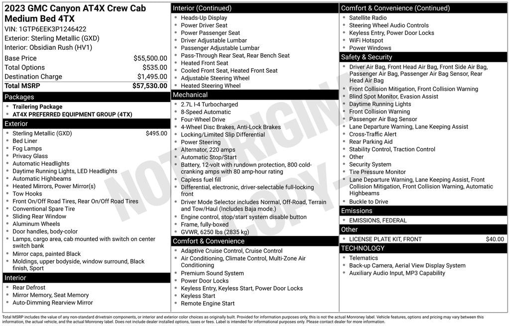 Used 2023 GMC Canyon AT4X Truck Crew Cab