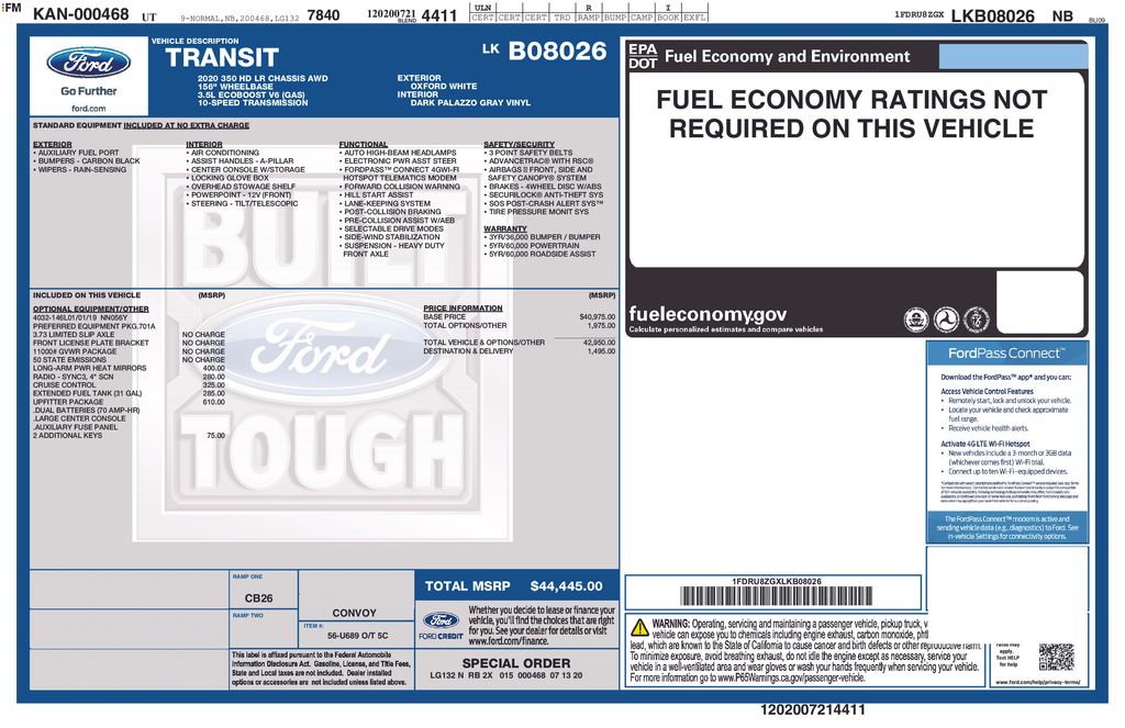 2020 Ford Transit's photo