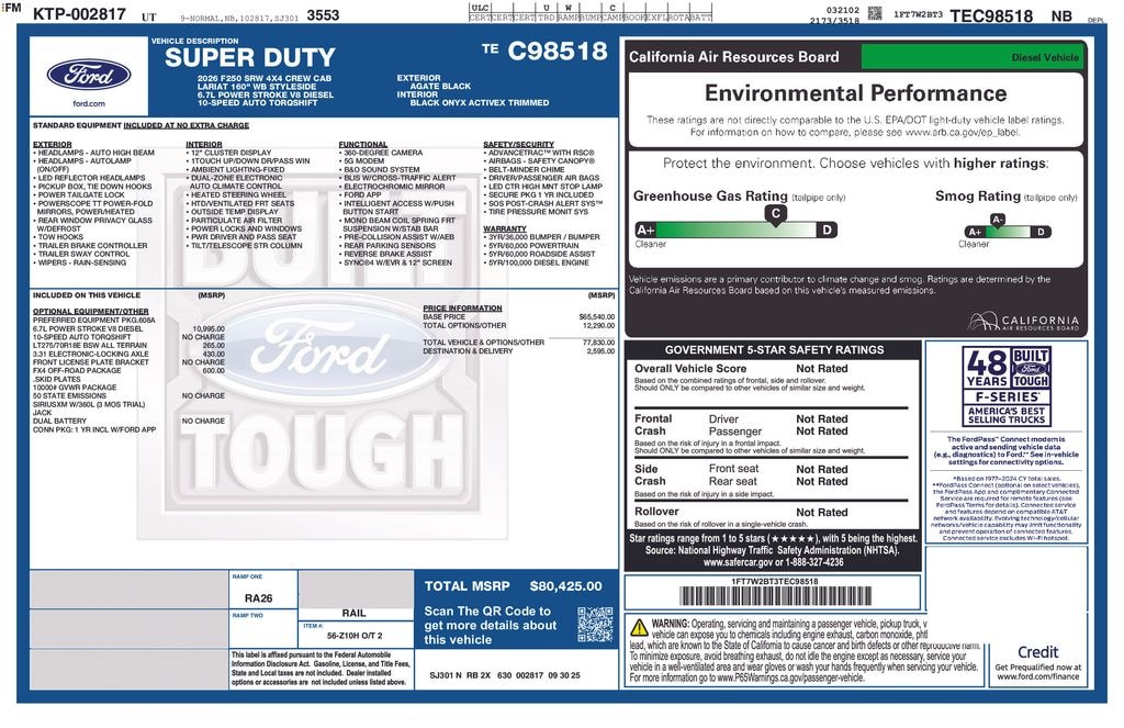 New 2026 Ford F-250 Truck Crew Cab
