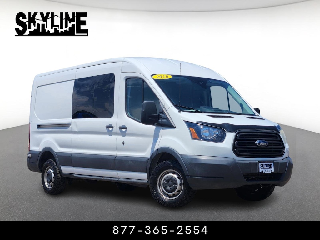 Used 2016 Ford Transit Cargo Van T-250 148" Med Rf 9000 GVWR Sliding RH Dr Full-size Cargo Van