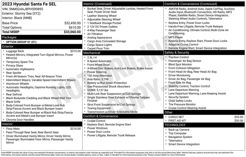 Used 2023 Hyundai Santa Fe SEL SUV