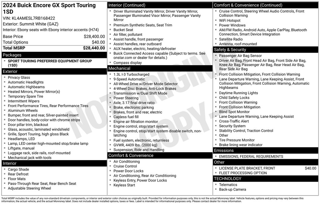 Used 2024 Buick Encore GX Sport Touring SUV