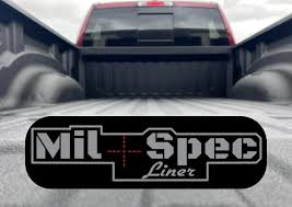 Truck bed with Mil+Spec Liner spray-in bedliner