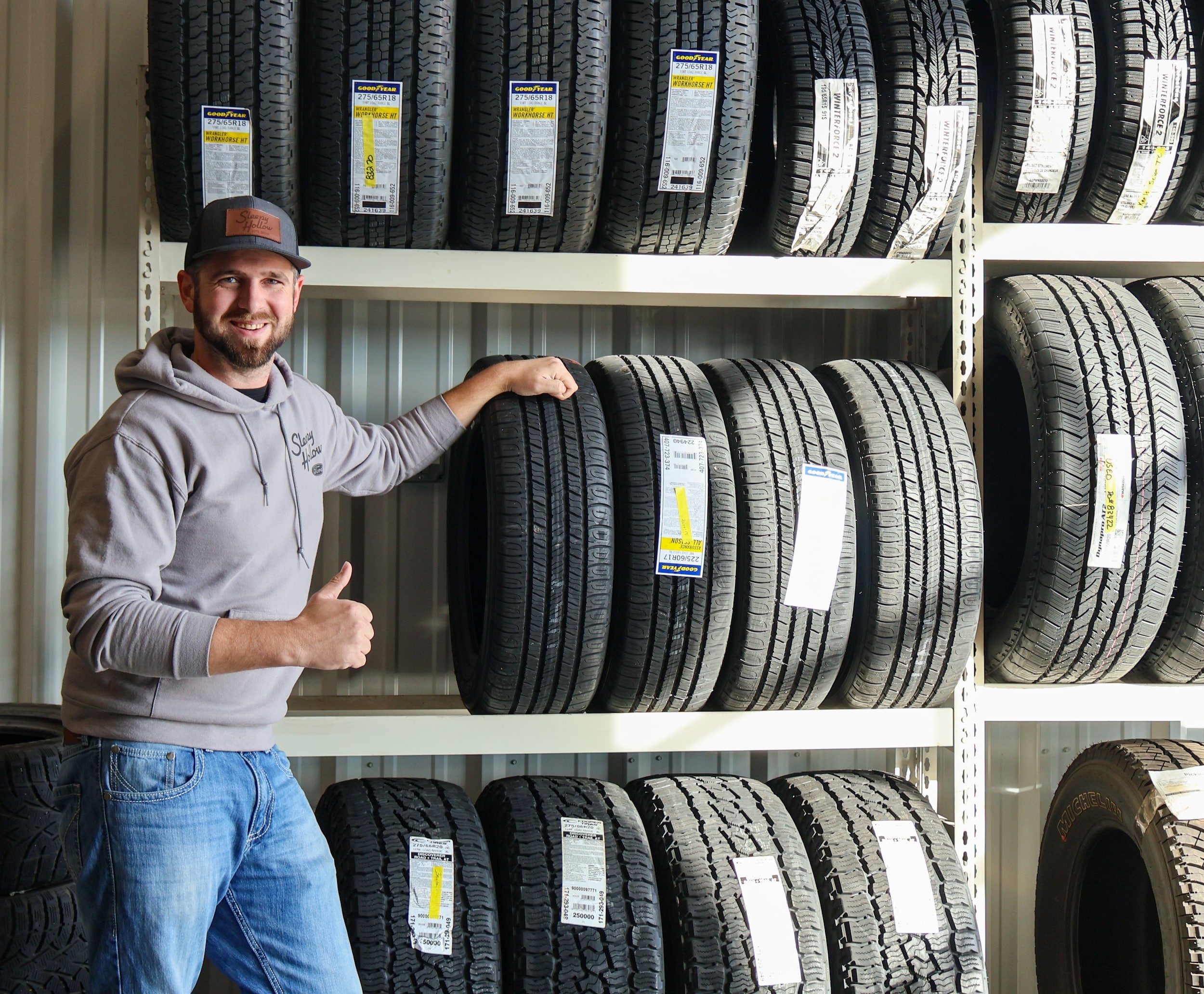 Sleepy Hollow Ford service advisor with tire inventory