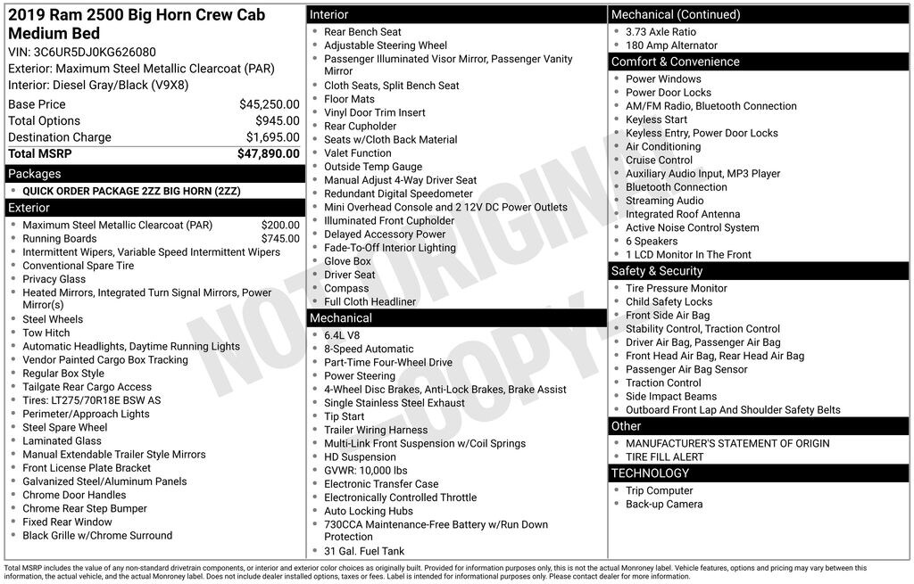 Used 2019 Ram 2500 Big Horn Truck