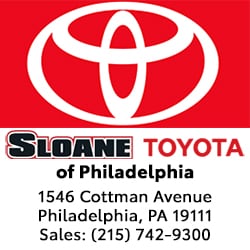 Sloane Toyota of Philadelphia Logo. Dealership Address is 1546 Cottman Ave, Philadelphia, PA 19111.