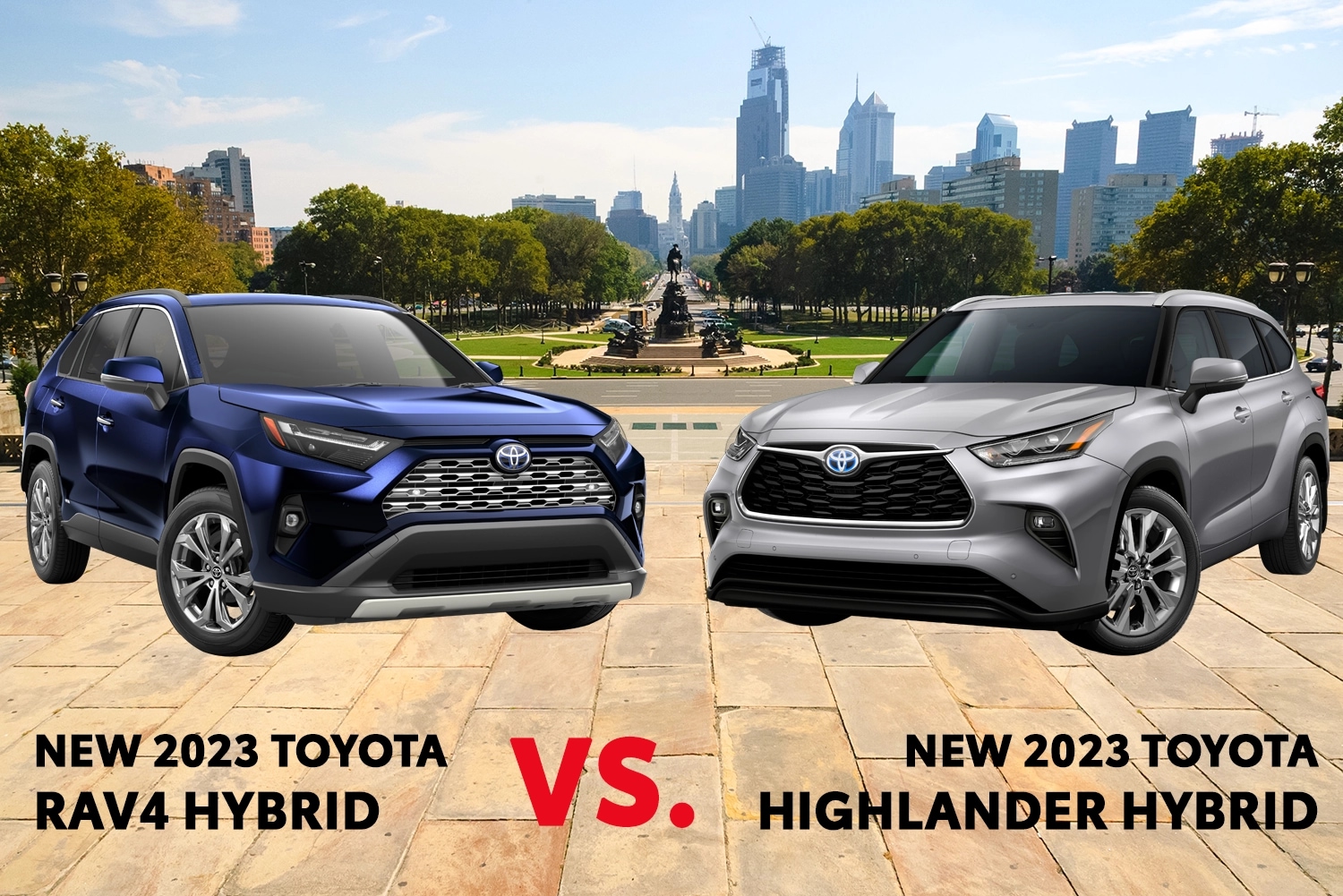 2023 RAV4 Hybrid vs Highlander Hybrid Compare SUV Models
