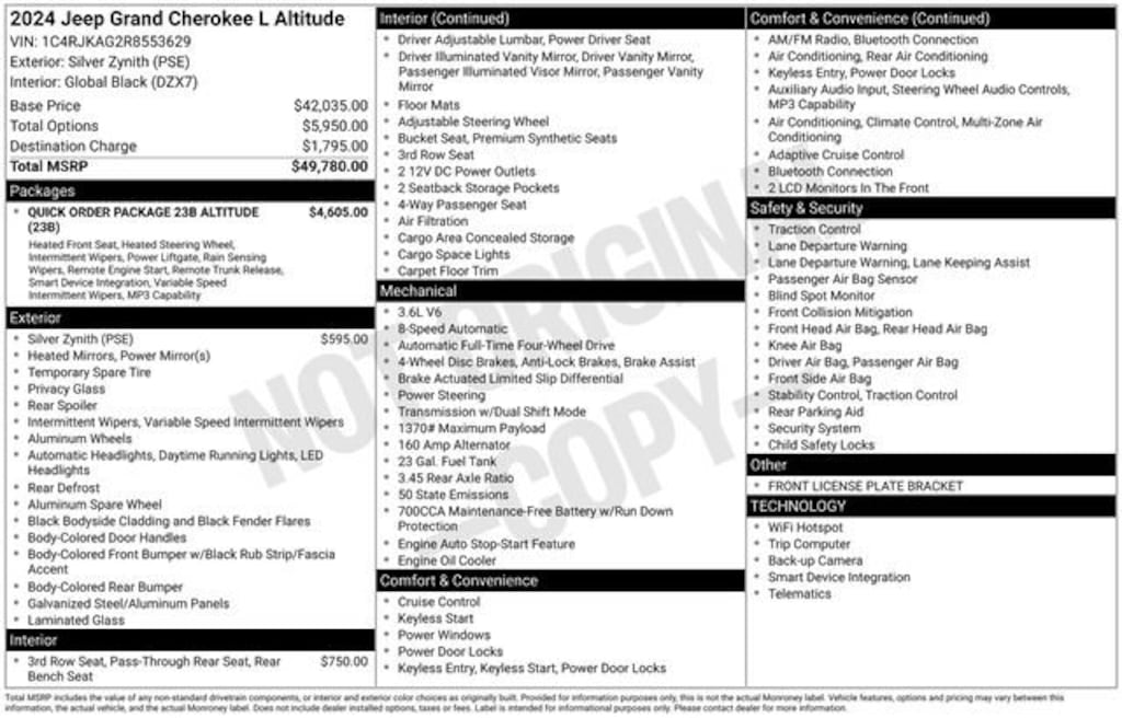 Used 2024 Jeep Grand Cherokee L Altitude