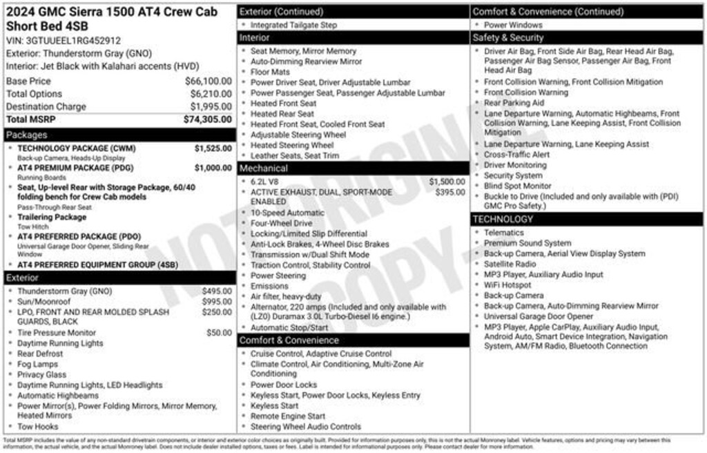 Used 2024 GMC Sierra 1500 AT4 Truck