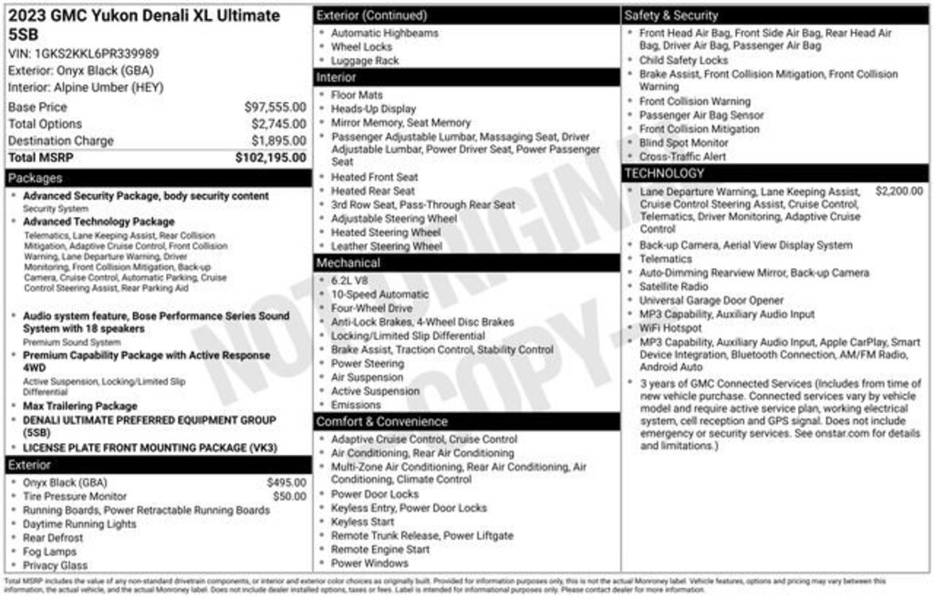 Used 2023 GMC Yukon XL Denali Ultimate SUV